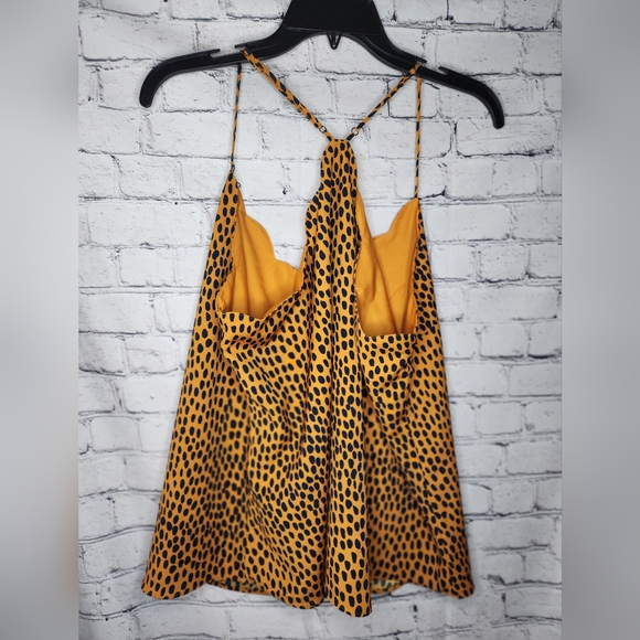 J. Crew Leopard Print Scalloped Adjustable‎ Cami Top Women's Size 16 - Picture 6 of 7